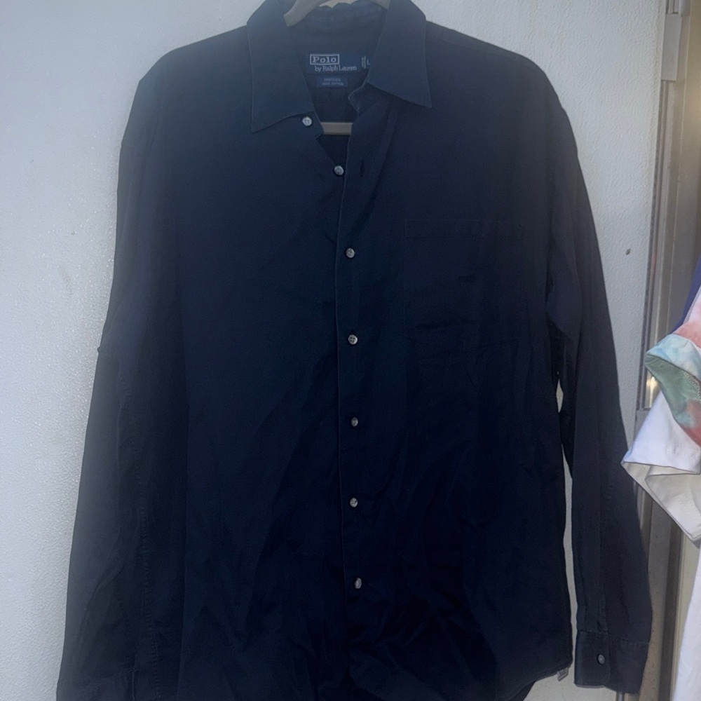 Polo by Ralph Lauren Navy Blue Long-Sleeve Button-Up Shirt